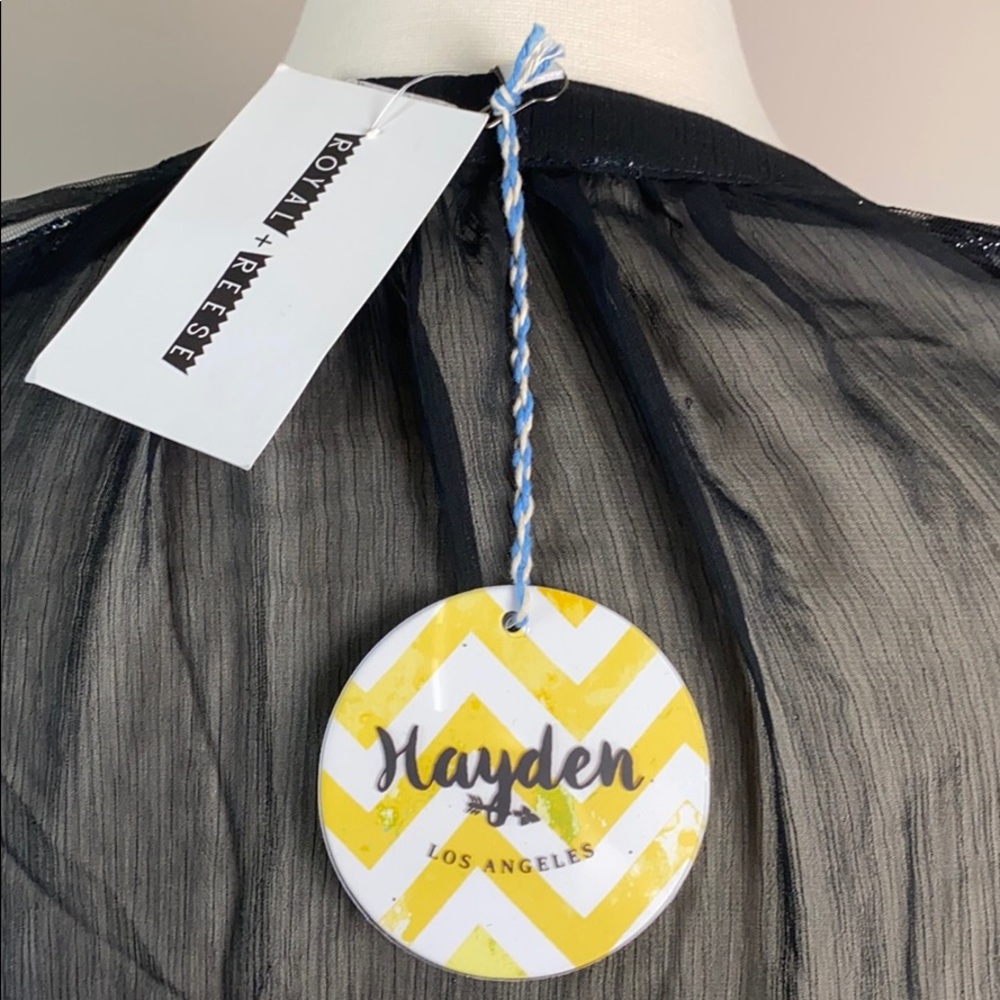 NWTs Boutique Brand Sheer Embellished Blouse - Picture 5 of 8